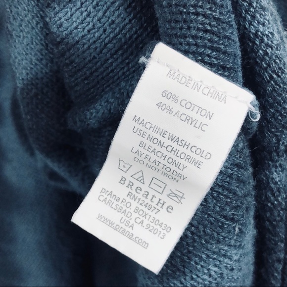 prAna Juliana Wrap Tie Dye Blue Sweater EUC • gently worn and loved - Picture 4 of 6